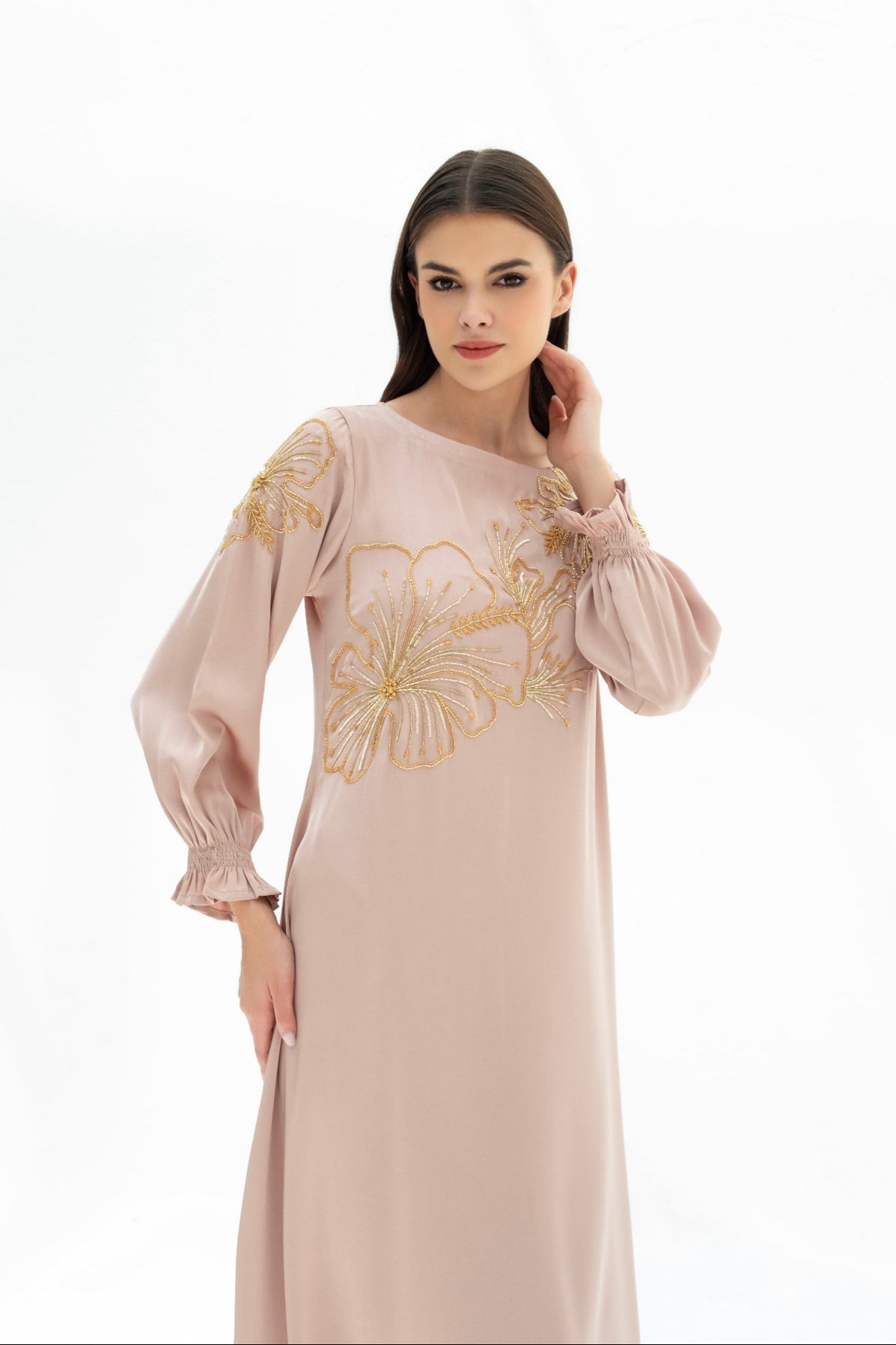 Ruwa Kaftan Dress in Crepe