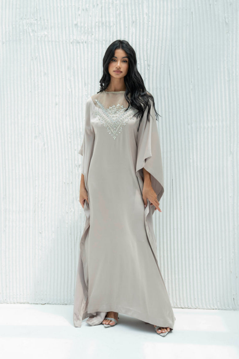 Zahra Kaftan Maxi By Luaar, Long Evening Dress in Crepe LUAAR Zahra Kaftan Maxi By Luaar, Long Evening Dress in Crepe LUAAR