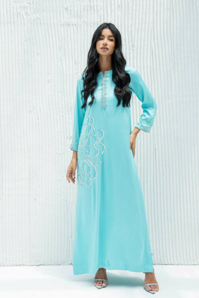 Nada Kaftan Dress in Crepe