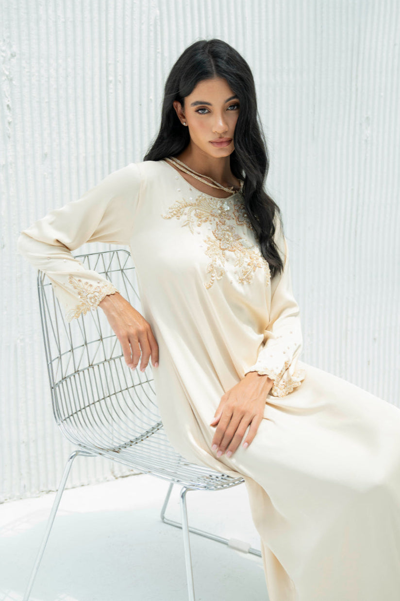 Salma Kaftan Dress in Crepe