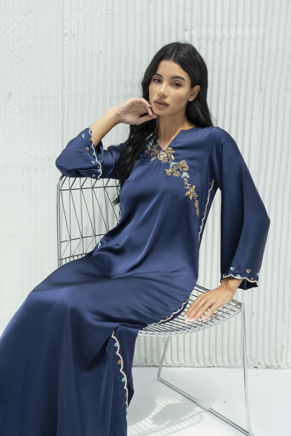 Amira Kaftan Dress in Crepe