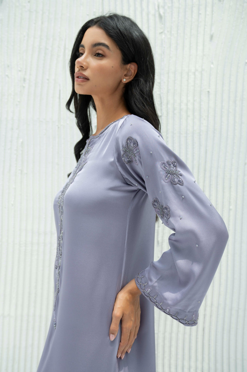 Malika Kaftan Dress in Crepe
