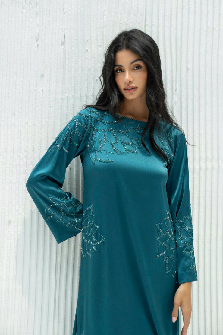 Layali Kaftan Dress in Crepe