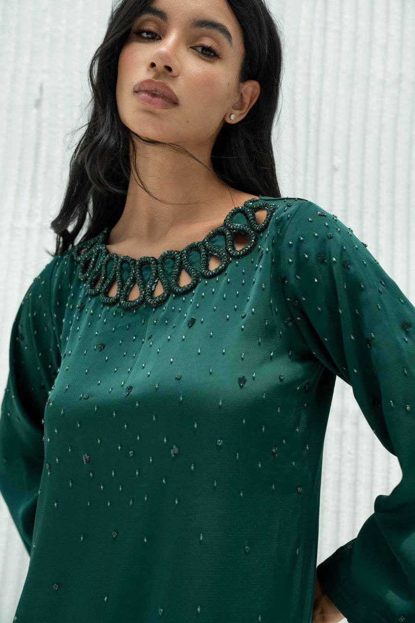 Nayira Kaftan Dress in Crepe