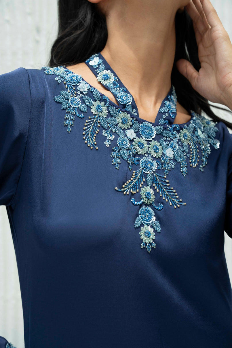 Amani Kaftan Dress in Crepe