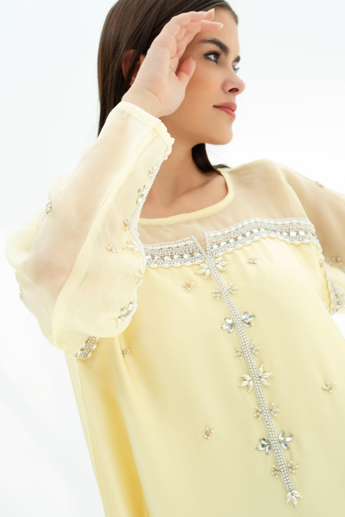 Mira Kaftan Dress in Crepe