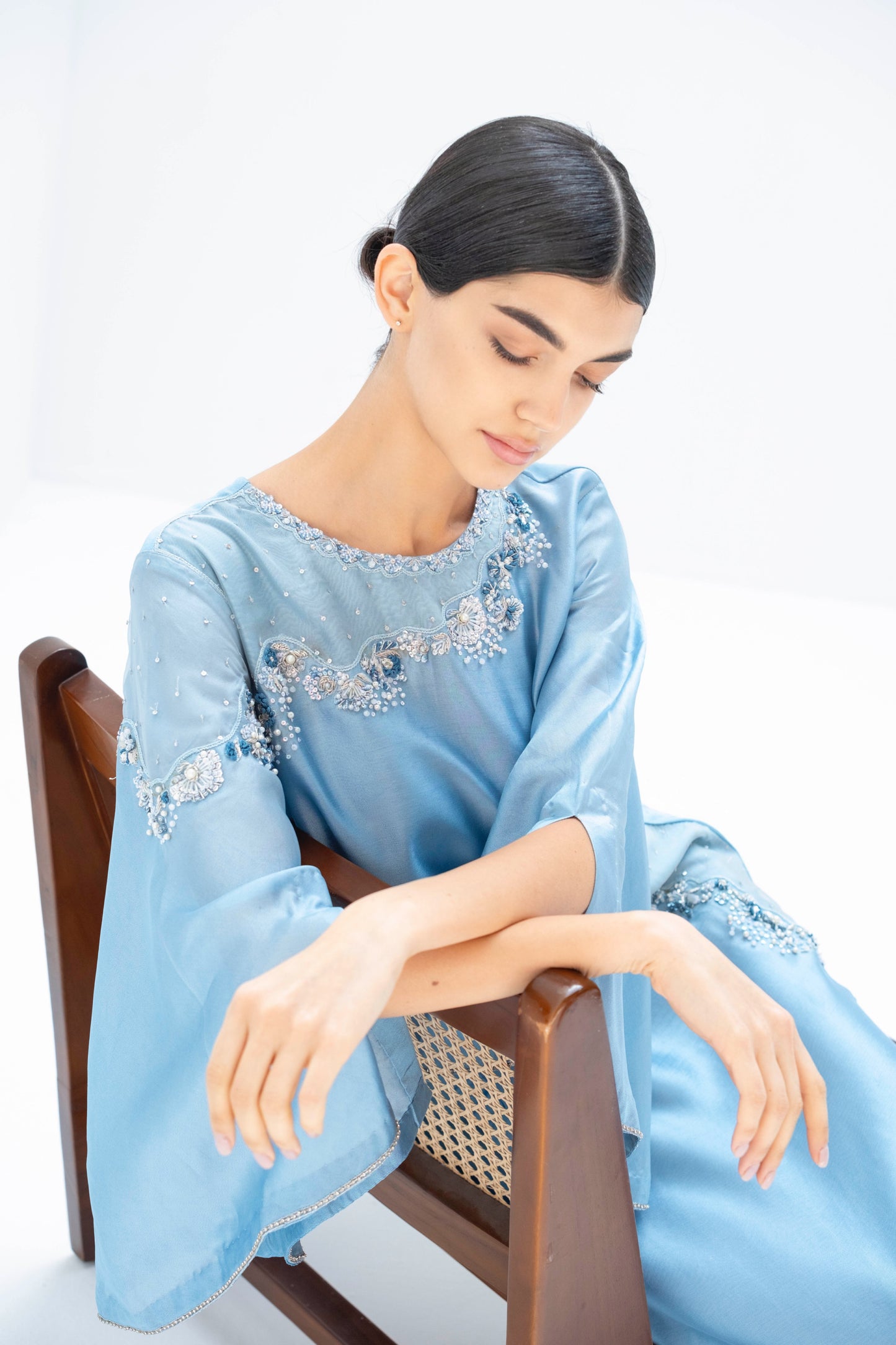 Ziva Kaftan Dress in Crepe