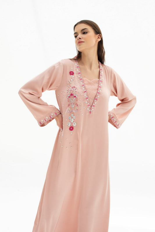 Zora Kaftan Dress in Crepe