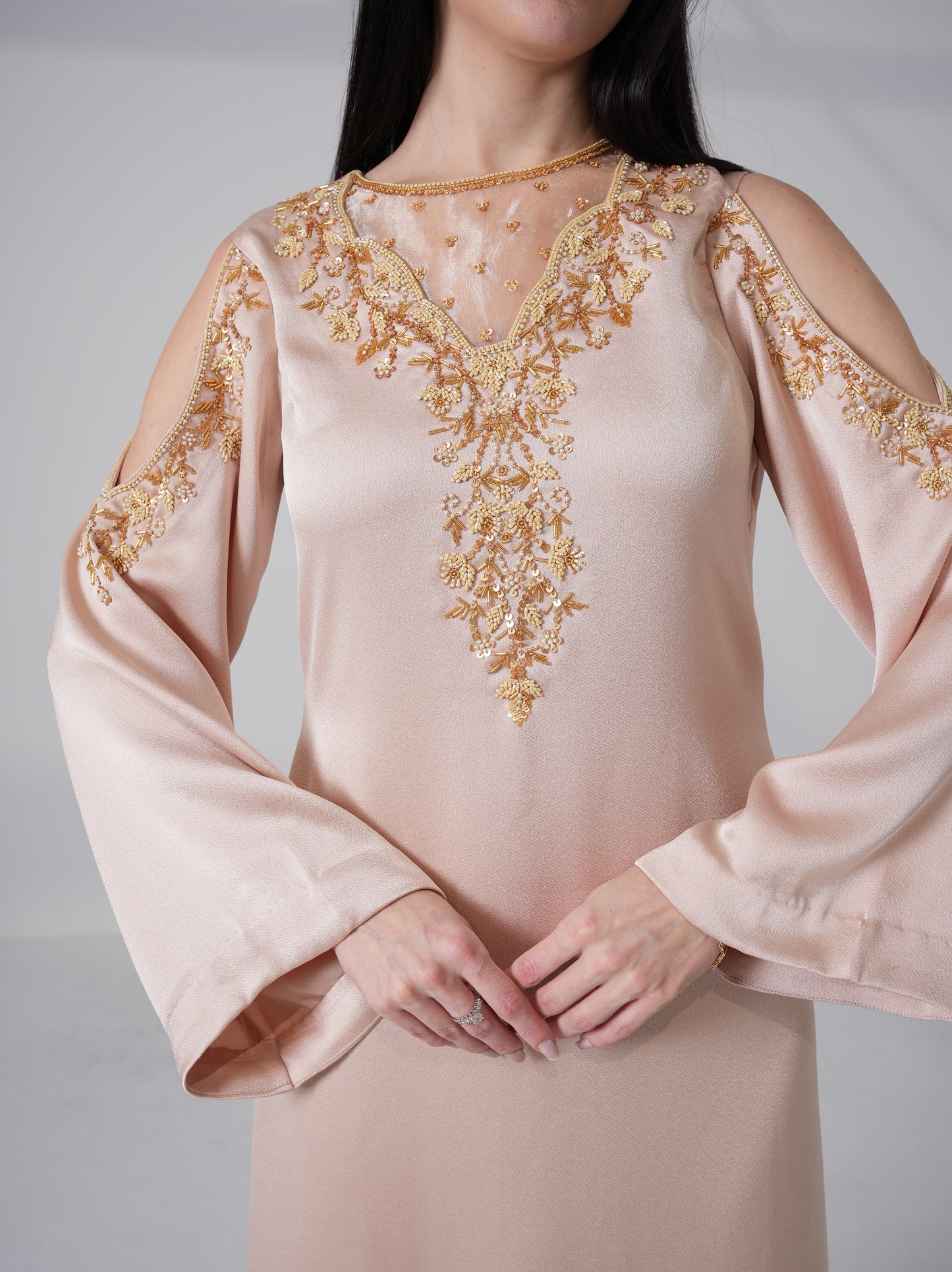 Aeris Kaftan Dress in Crepe