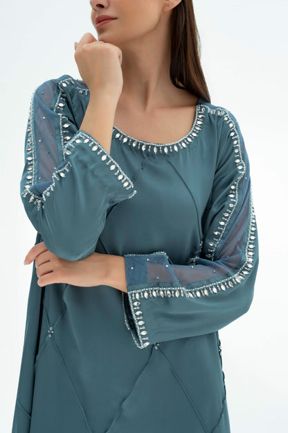 Shaden Kaftan Dress in Crepe