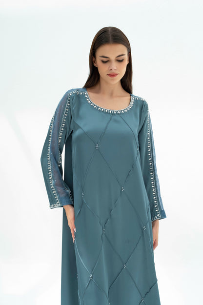 Shaden Kaftan Dress in Crepe