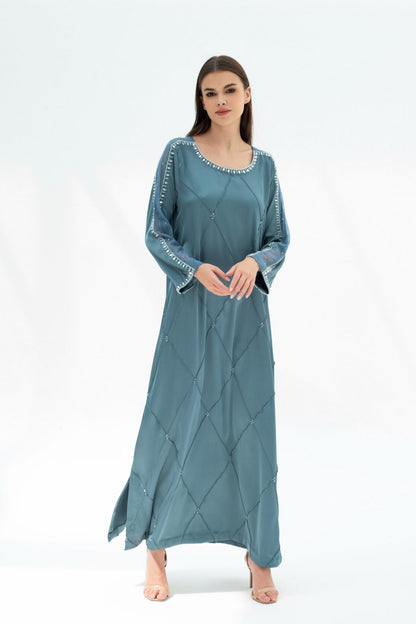 Shaden Kaftan Dress in Crepe