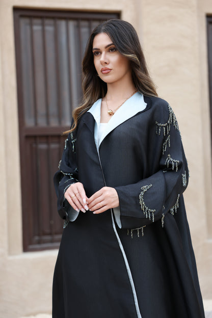 Calista Abaya With Embellishments And Matching Headscarf
