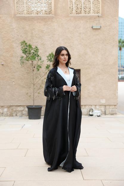 Calista Abaya With Embellishments And Matching Headscarf