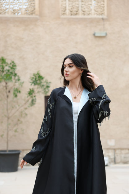 Calista Abaya With Embellishments And Matching Headscarf