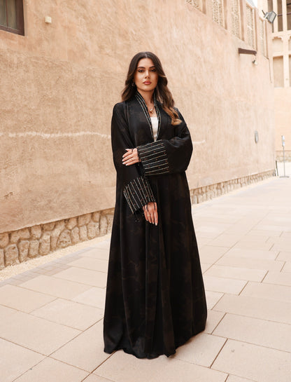 Evadne self-print Abaya with headscarf
