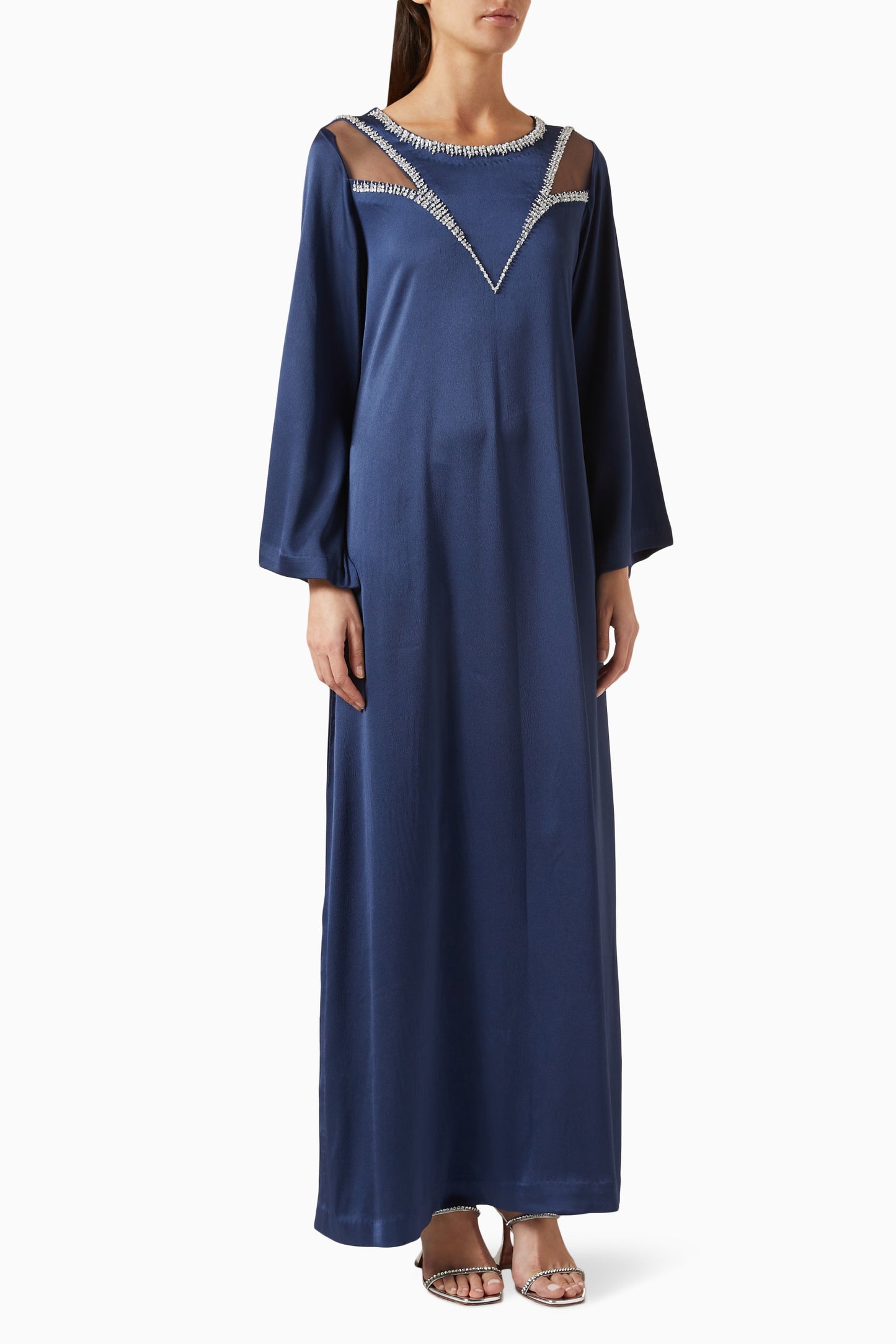 Nyra Kaftan Dress in Crepe