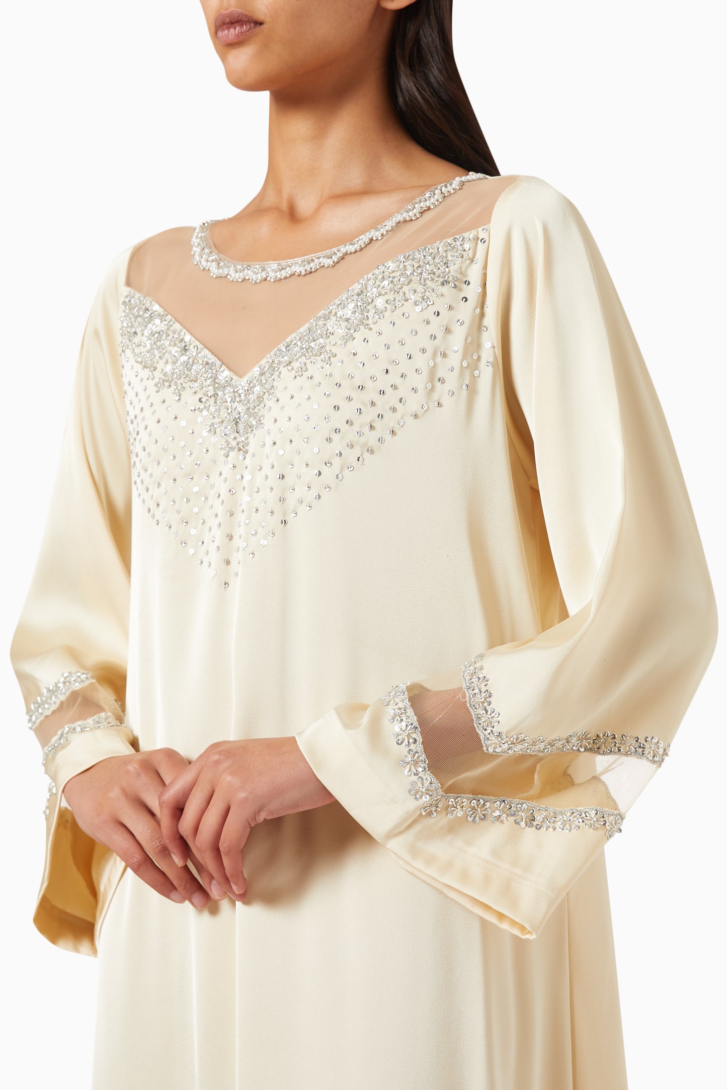 Aven Kaftan Dress in Crepe