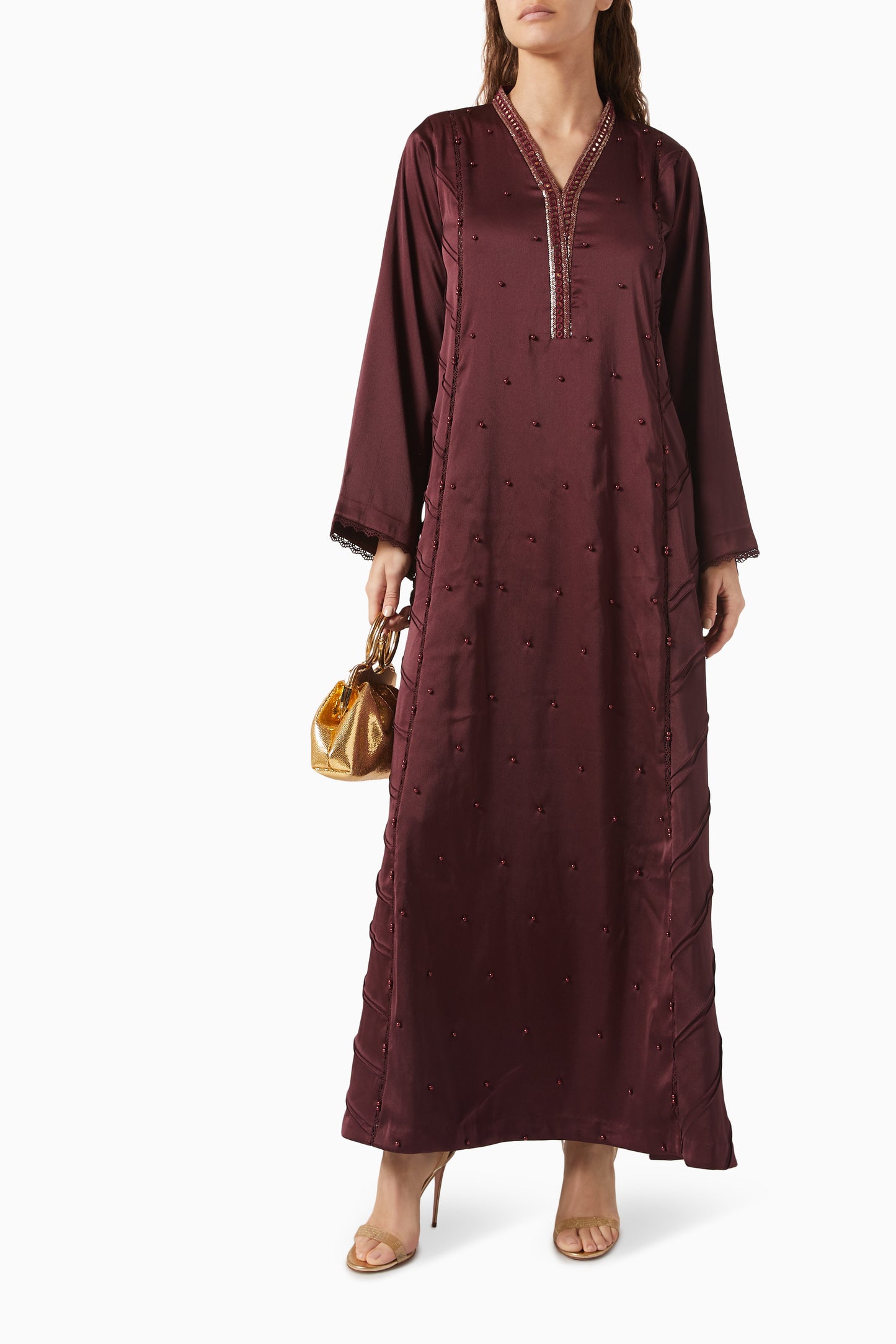 Elva Kaftan Dress in Crepe