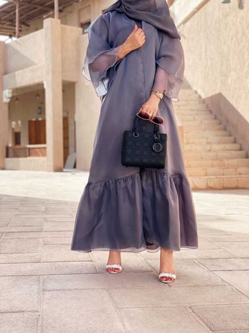 Empyreal Abaya Set With Inner Dress & Headscarf
