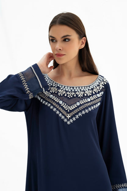 Reem Kaftan Dress in Crepe