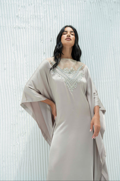 Zahra Kaftan Dress in Crepe