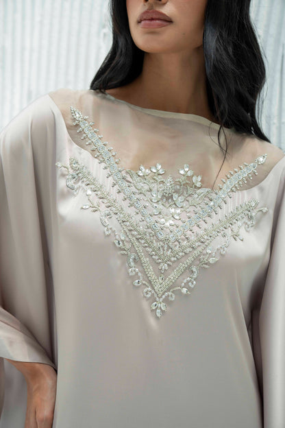 Zahra Kaftan Dress in Crepe