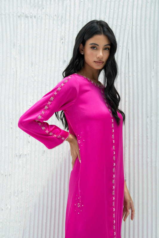 Lamia Kaftan Dress in Crepe