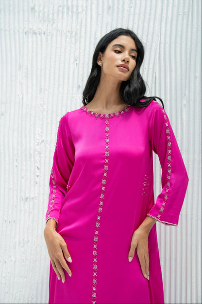 Lamia Kaftan Dress in Crepe