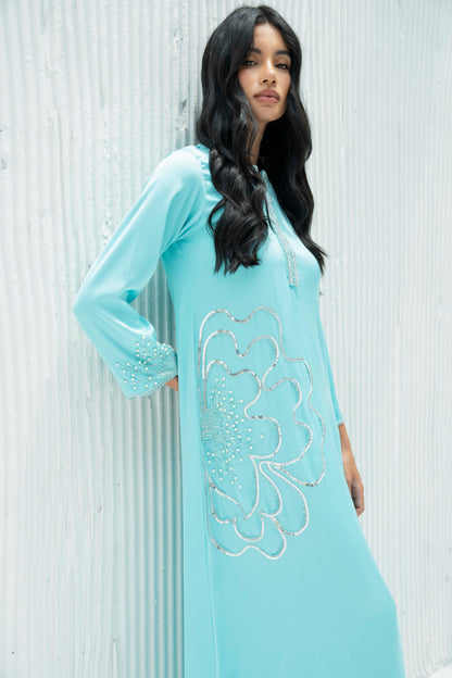 Nada Kaftan Dress in Crepe
