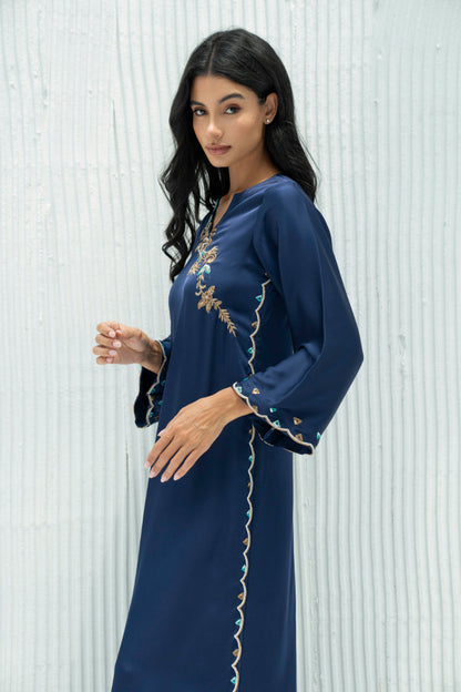 Amira Kaftan Dress in Crepe
