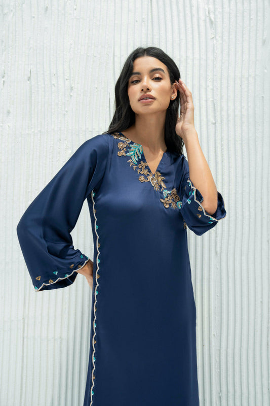 Amira Kaftan Dress in Crepe