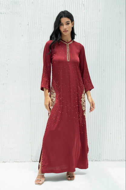 Nazira Kaftan Dress in Crepe