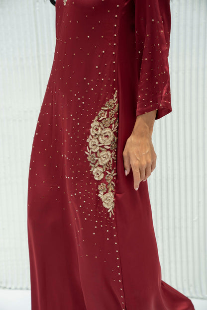 Nazira Kaftan Dress in Crepe