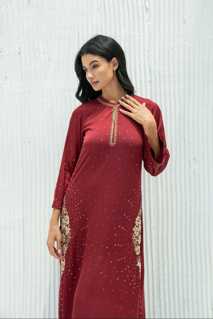 Nazira Kaftan Dress in Crepe