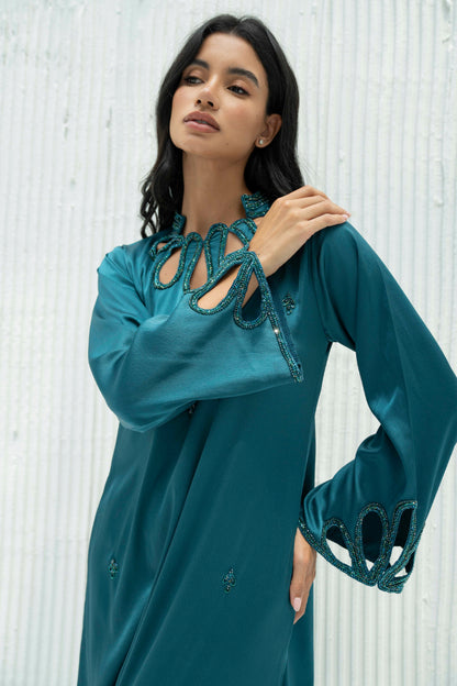 Nayla Kaftan Dress in Crepe