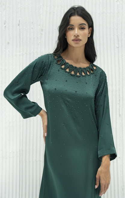 Nayira Kaftan Dress in Crepe
