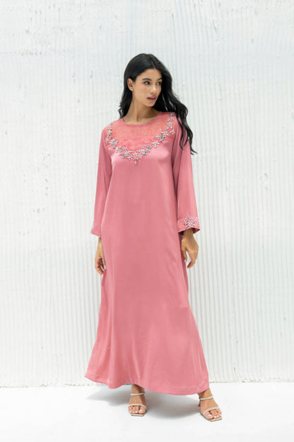 Zareen Kaftan Dress in Crepe