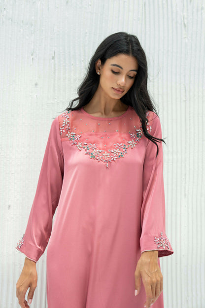 Zareen Kaftan Dress in Crepe