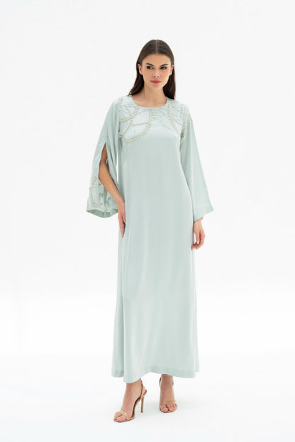 Elara Kaftan Dress in Crepe