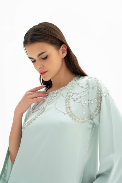 Elara Kaftan Dress in Crepe