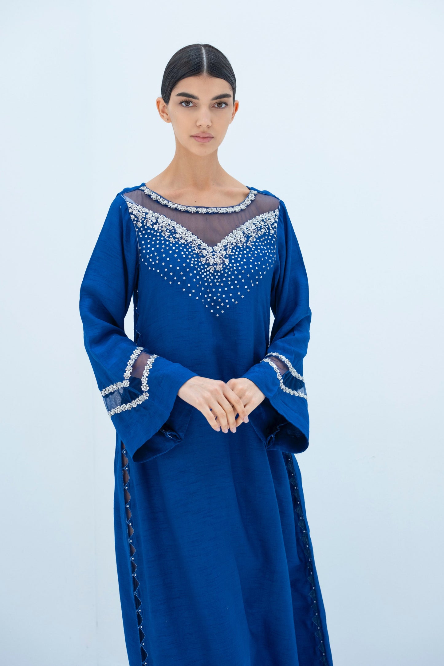 Aven Kaftan Dress in Crepe