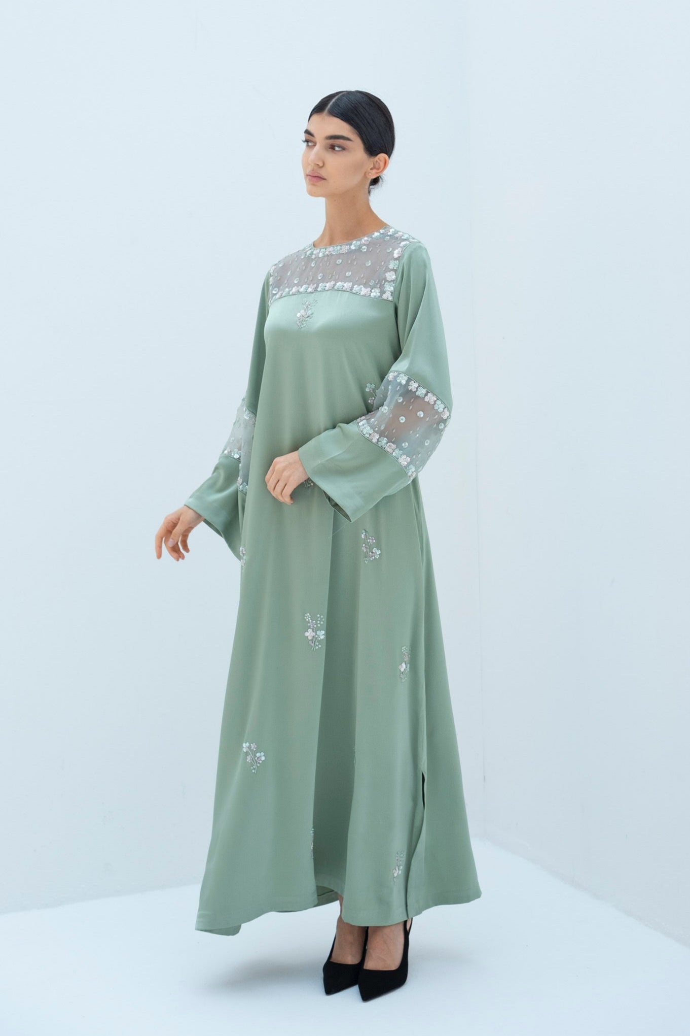 Taisa Kaftan Dress in Crepe