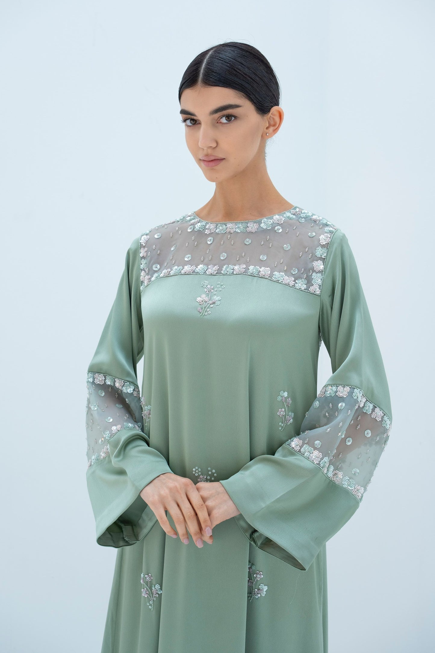 Taisa Kaftan Dress in Crepe