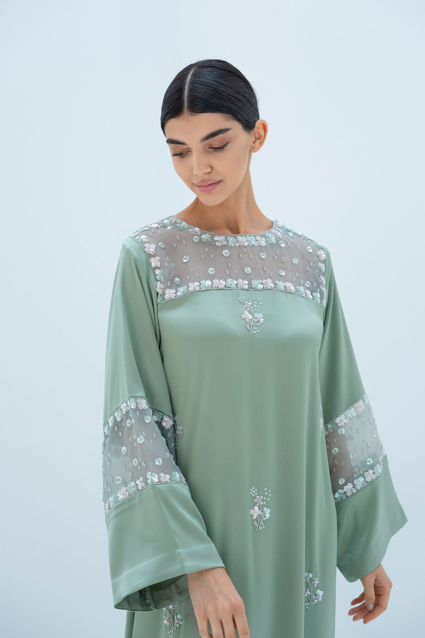 Taisa Kaftan Dress in Crepe