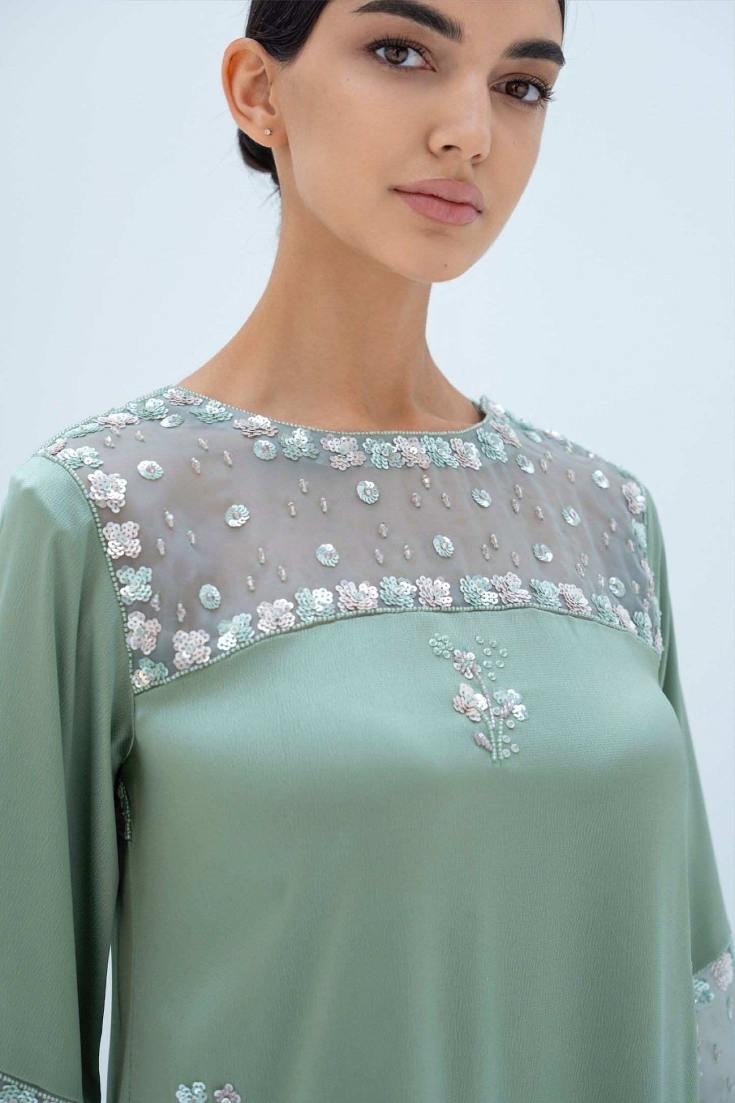 Taisa Kaftan Dress in Crepe