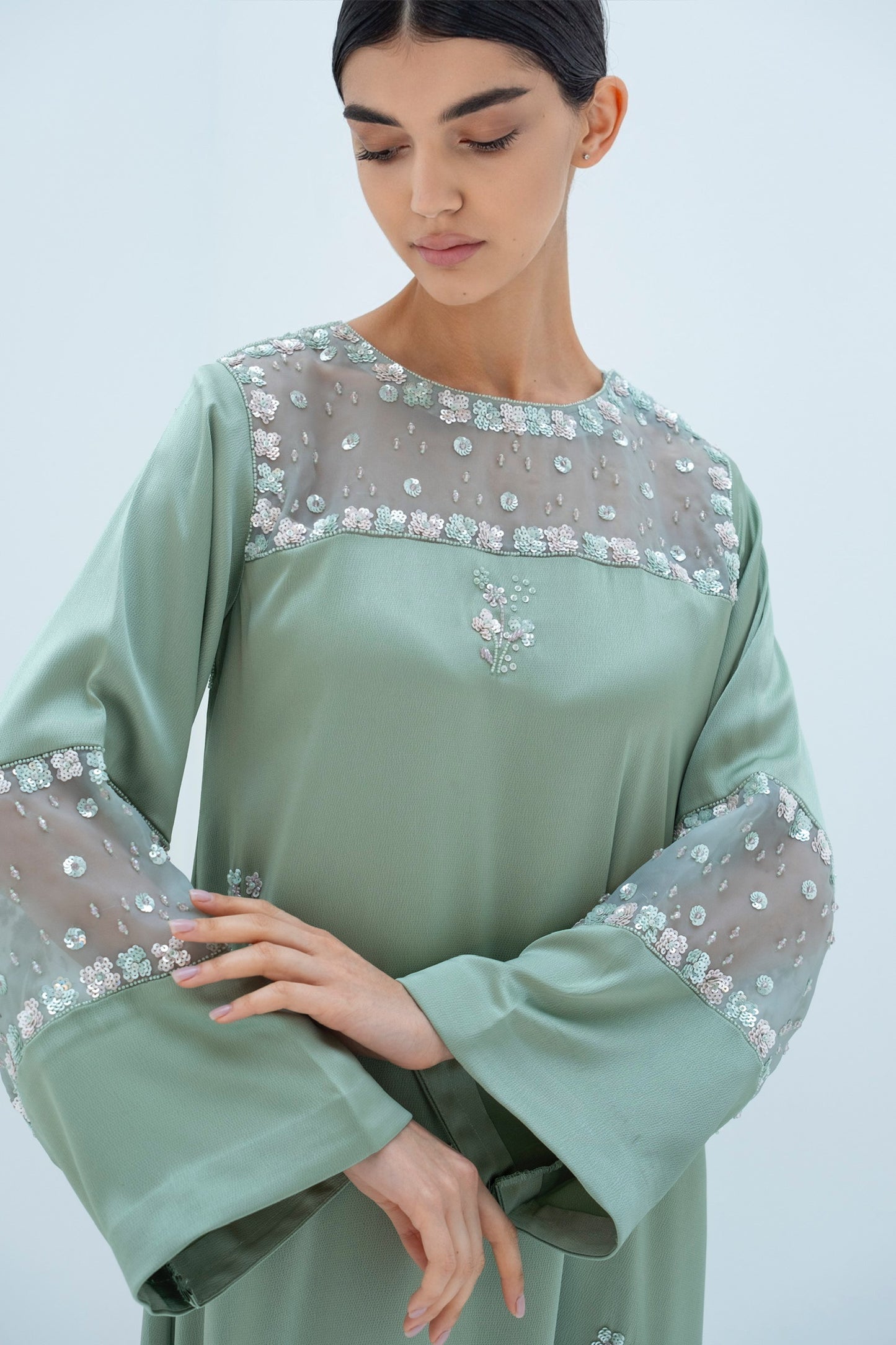 Taisa Kaftan Dress in Crepe