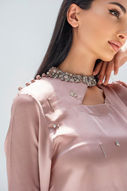 Zaya Kaftan Dress in Crepe
