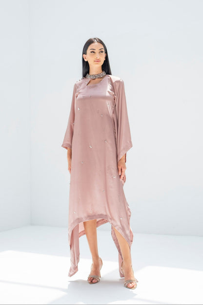 Zaya Kaftan Dress in Crepe