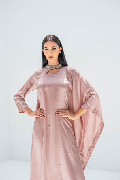 Zaya Kaftan Dress in Crepe